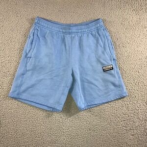 Adidas Sweat Shorts Boys Medium 11-12y Light Blue Elastic Drawstring Relaxed Y2K